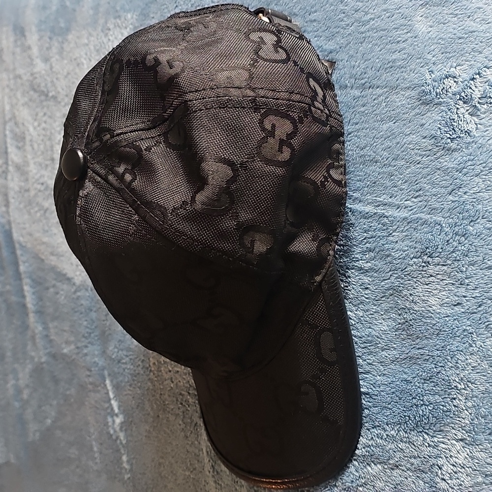 Gucci Black Gg Monogram Structured Cap - image 2
